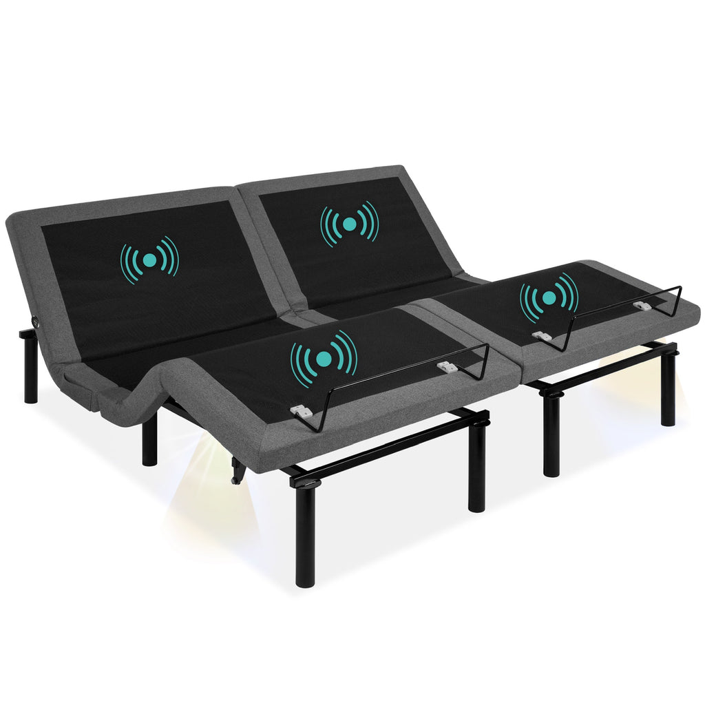 Adjustable Bed Base with Massage Remote USB Ports