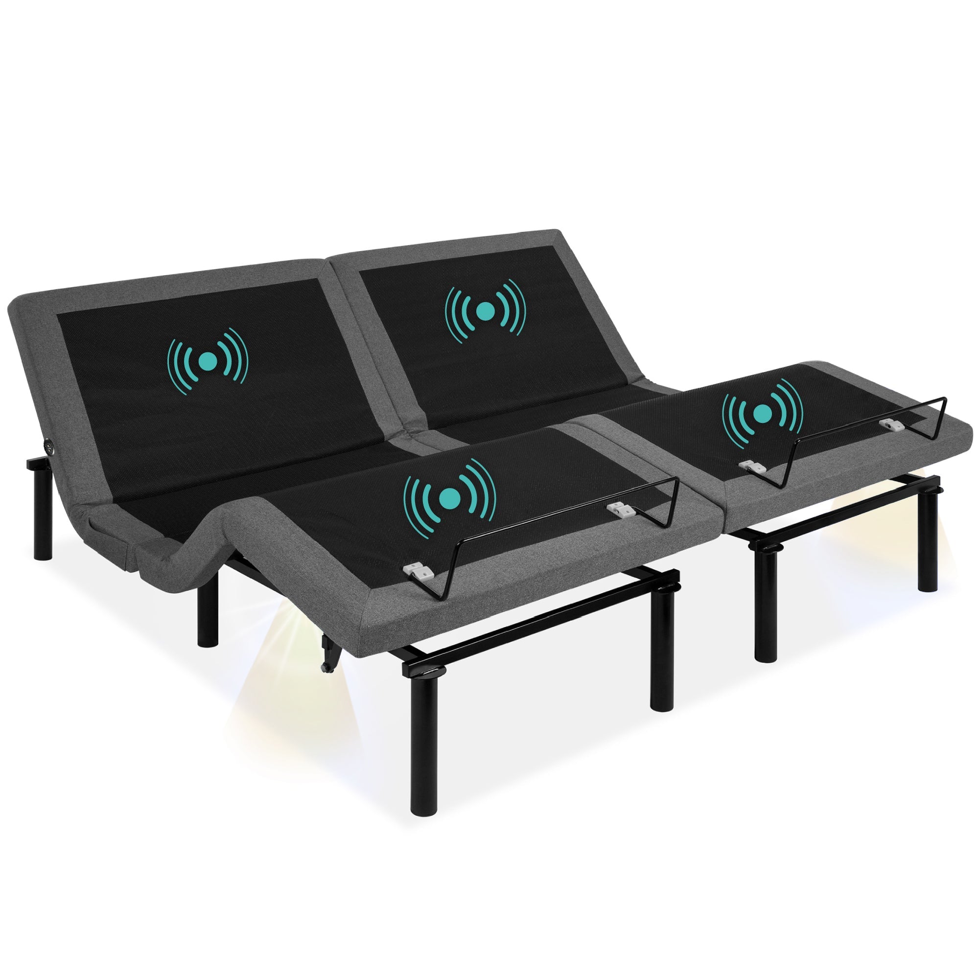 Adjustable Bed Base with Massage Remote USB Ports