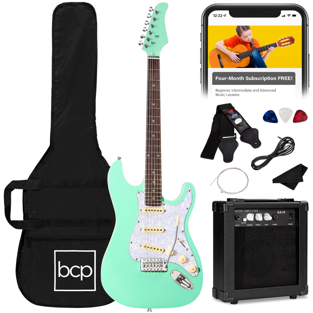 Beginner Electric Guitar Kit w/ Case 10W Amp Tremolo Bar - 39in