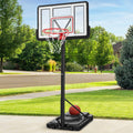 Adjustable Regulation-Size Basketball Hoop w/ Fillable Base 2 Wheels