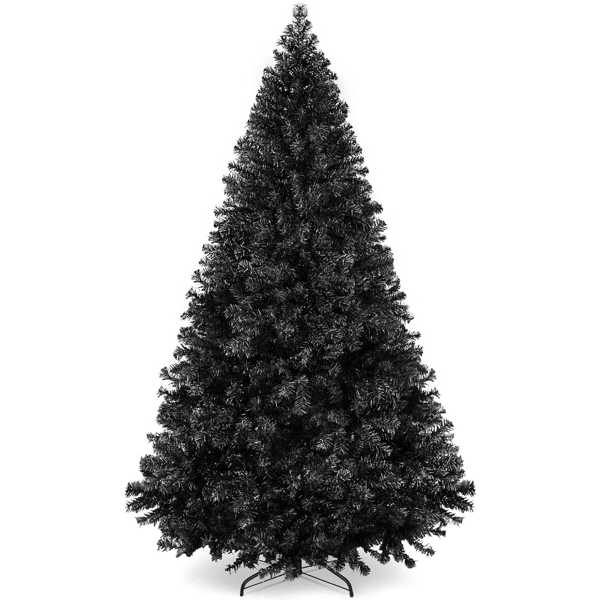 Artificial Black Christmas Tree Unlit Pine Design w/Easy Assembly