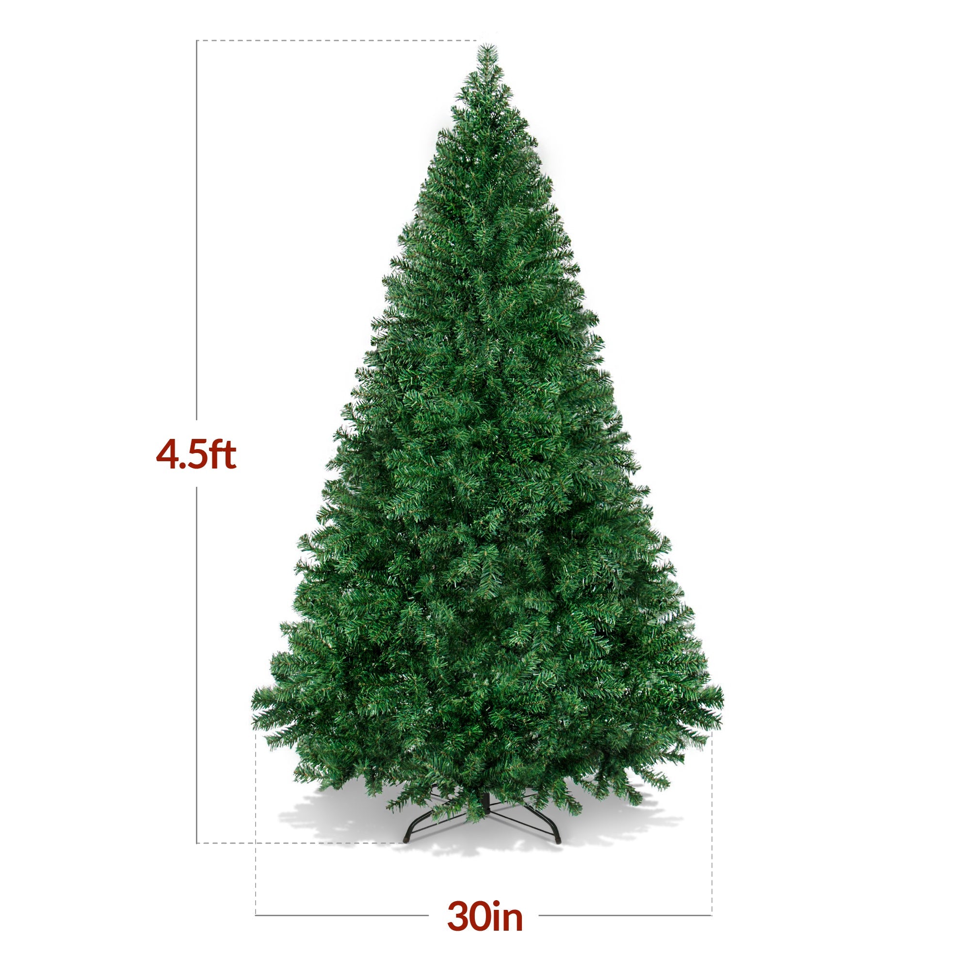 Artificial Green Christmas Tree Unlit Pine Design w/Easy Assembly