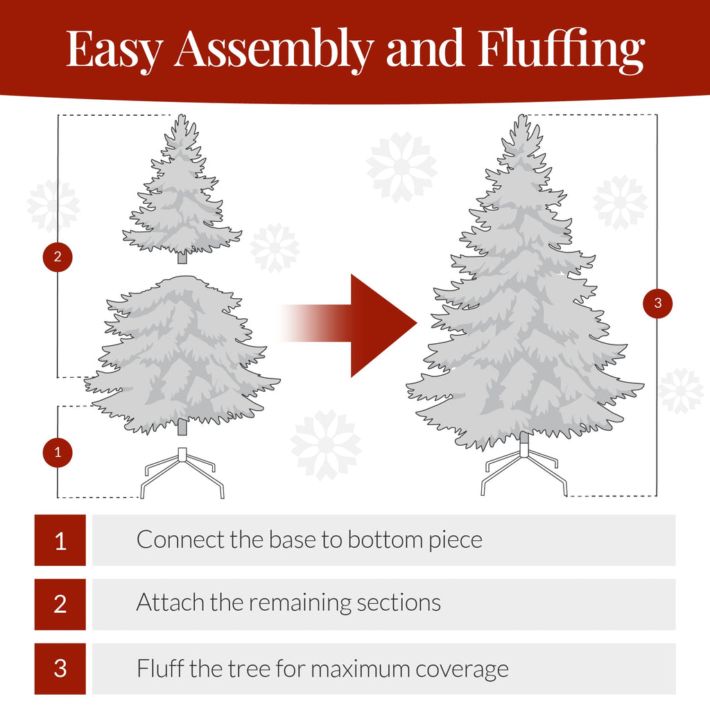 Artificial Green Christmas Tree Unlit Pine Design w/Easy Assembly