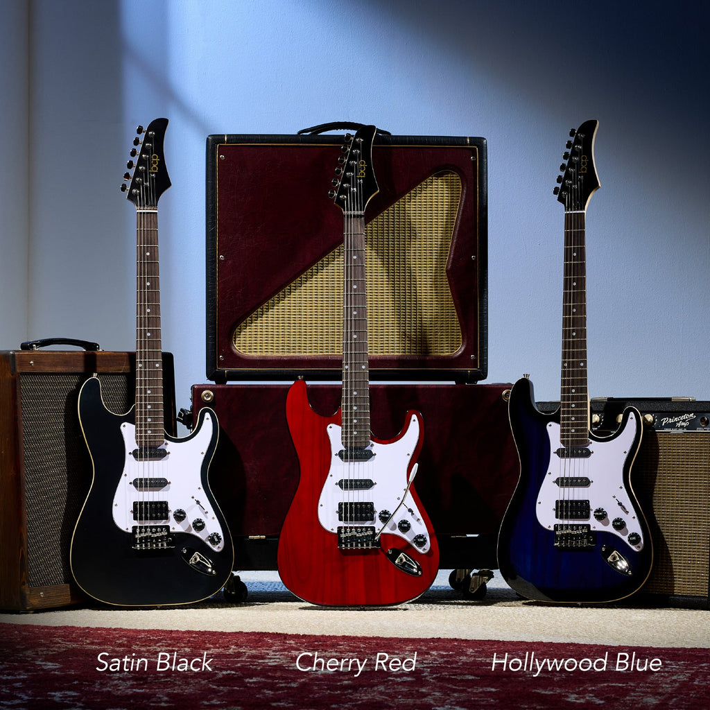 Beginner Electric Guitar Kit w/ Headphone Amp Padded Gig Bag Headphones
