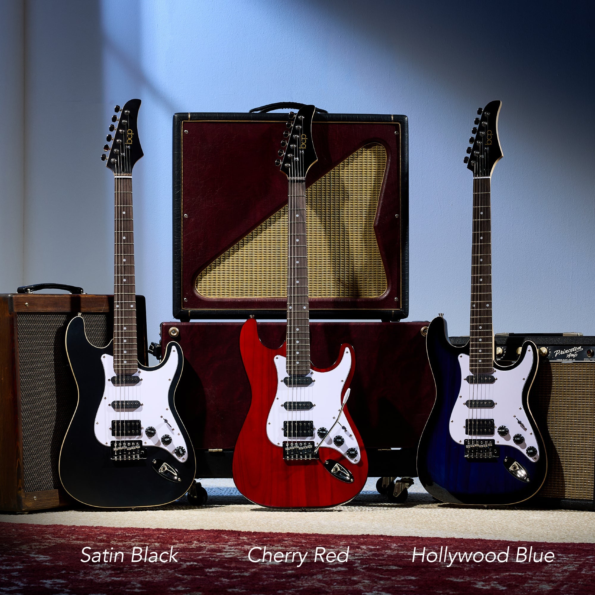 Beginner Electric Guitar Kit w/ Headphone Amp Padded Gig Bag Headphones