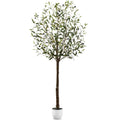 Artificial Olive Tree Lifelike Faux Tree w/ White Pot Decorative Olives