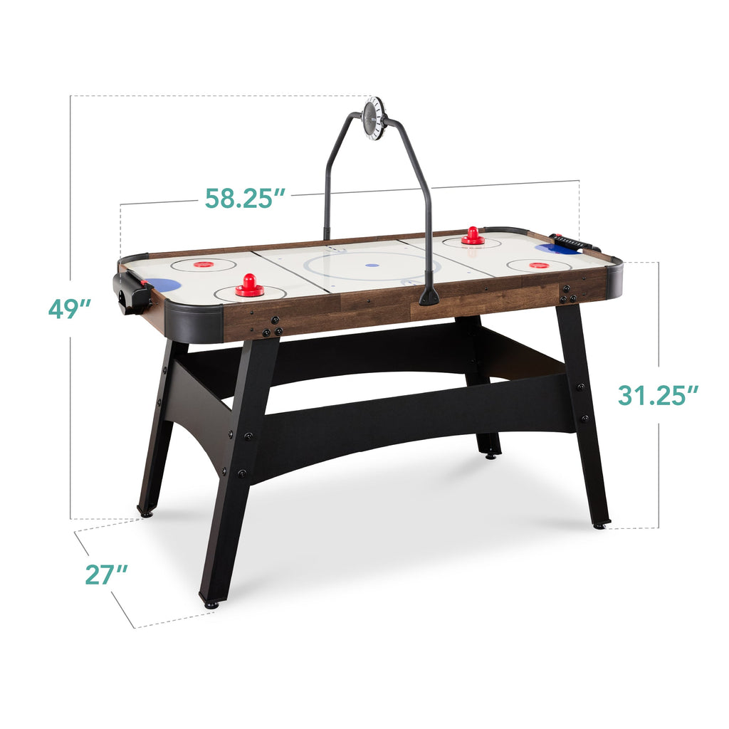 Air Hockey Game Table w/ LED Lights Scoreboard Powerful Motor - 54in