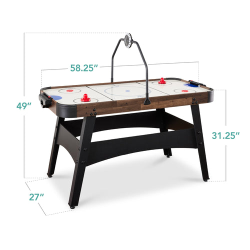 Air Hockey Game Table w/ LED Lights Scoreboard Powerful Motor - 54in