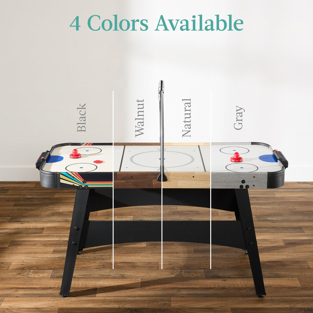 Air Hockey Game Table w/ LED Lights Scoreboard Powerful Motor - 54in